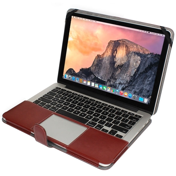 Custodia in pelle per notebook con chiusura a scatto per MacBook Pro Retina da 15,4 pollici Custodia in pelle per notebook con chiusura a scatto per MacBook Pro Retina da 15,4 pollici